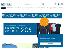 Tablet Screenshot of over-size.de